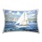 Sailing Choppy Waves Outdoor Printed Pillow Design by Sally Swatland, 14 x 7 x 20